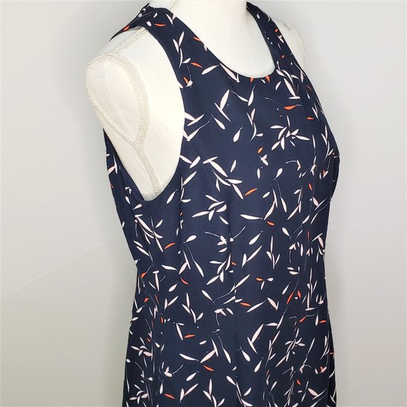 NWT Banana Republic Blue Sleeveless A-line Dress - Picture 2 of 6